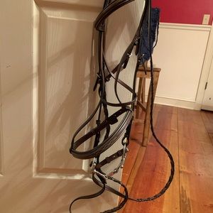 English leather bridle with bit